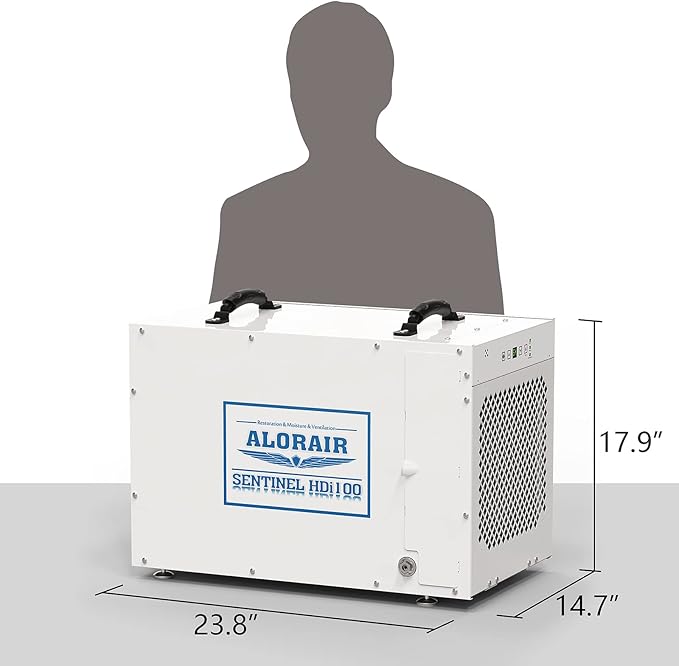 ALORAIR Sentinel HDi100 Commercial Dehumidifier with Pump, 220 Pints Whole Homes Dehumidifier for Crawl Spaces, Basements, up to 2,900 sq. ft. cETL