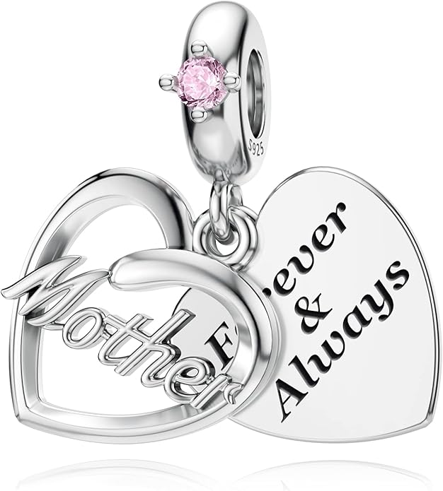 DALARAN Sister Mother Daughter Wife Charms for Bracelet Forever Always Love Charm for Birthday Christmas Sterling Silver Dangle Charm