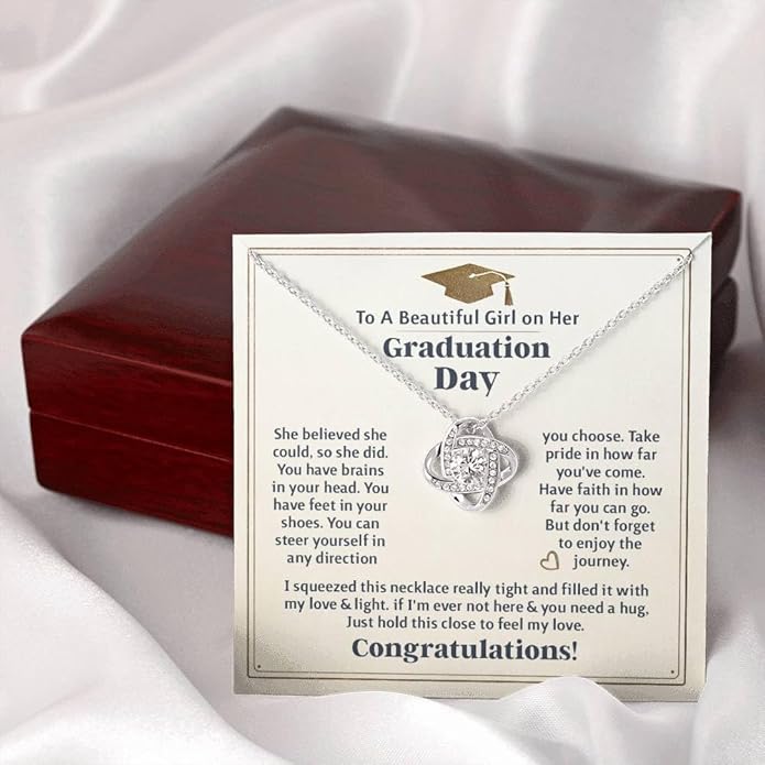 2025 Graduation Gifts for Her | Inspirational Graduation Necklace with Message Card & Gift Box | Jewelry for Women, Daughter, Girlfriend, Sister, Classmate | High School & College Grad Gift