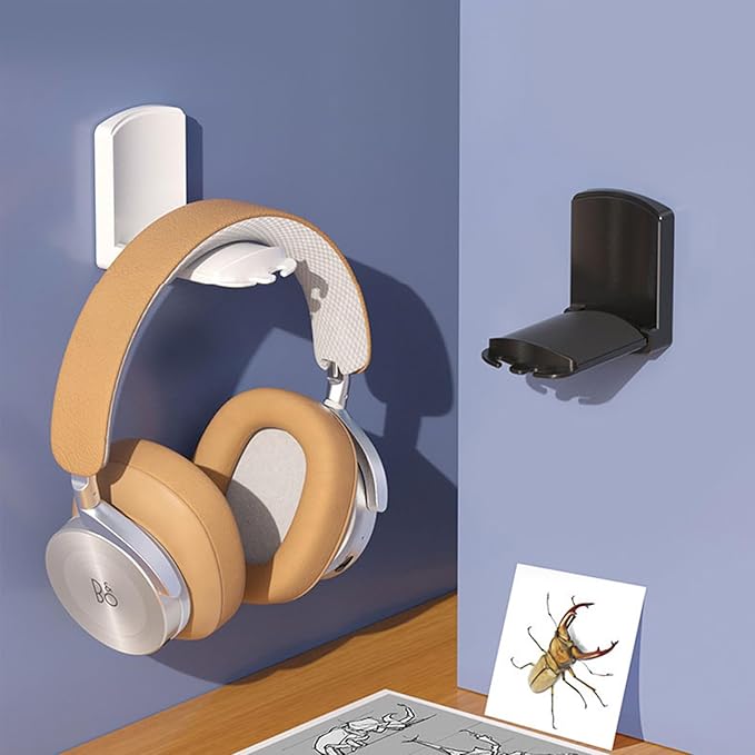 2-Pack Headphone Stand, Sticky Adhesive Headset Hanger for Universal Gaming Headset Airpods Max Sony Bose Beats(White)