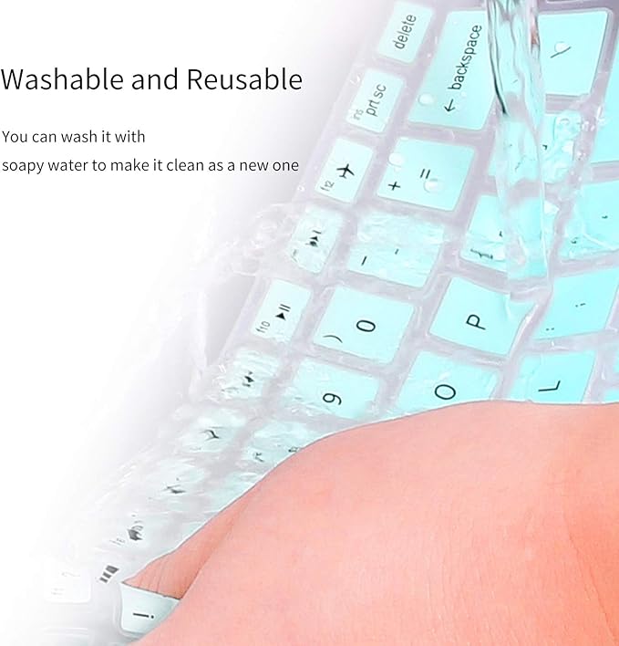 CaseBuy Keyboard Cover for 2022 15.6" Lenovo ThinkPad E15 Gen 4 3 2 T15 L15 T15p Gen 3 2 1 L15 P51s P52 P52s P53 P72 P73/ThinkPad E580 E590 E595 L580 L590/ThinkPad T570 T575 T580 T590, Gradual Mint
