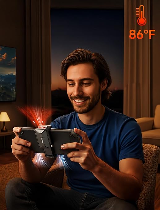 JSAUX Cooling Fan for Nintendo Switch 2 (2025), Cool Down Accessories for Switch 2 (Stepless Adjustable Fan Speed), Cools to Enhance Performance & Extend Console Battery Life - Black (GP0201A)