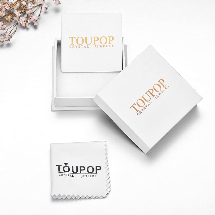 TOUPOP Sisters Gifts from Sister Necklace Sterling Silver Rose Flower with Crystal Jewelry Valentines Day Birthday Gifts for Women Best Friend Friendship