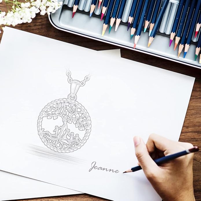 Vito 925 Sterling Silver Tree of Life Necklace for Women, Mother Tree Pendant for Mom Mother Necklace Mother's Day Jewelry Gift for Wife Grandma, 18/22 Inch Chain