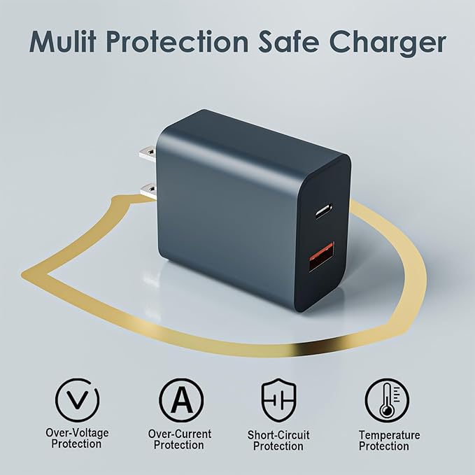 4FT Multi Fast Charging Cable for Apple Watch Charger 3 in 2 USB C Cable Travel Essentials PD20W Charger Block, Compatible with iWatch Ultra/SE/10/9/8/7/6/5/4/3/2/1,iPhone 16/15/14/13/Galaxy S23
