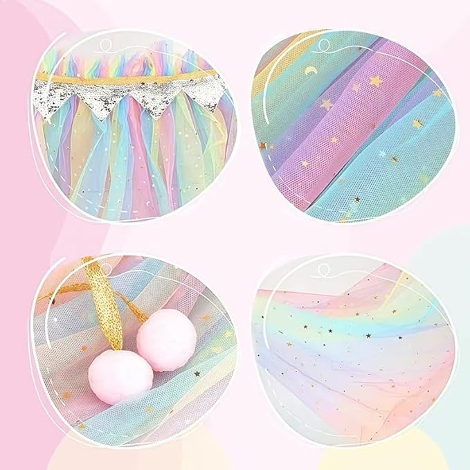 Princess Dress Up Clothes, 7pcs Princess Cape Crown with Wand for Girls 3-8 Years Toddler Princess Dress Up for Birthday Gift