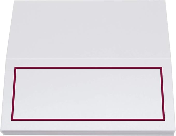Single Line Border Place Cards, Burgundy (Choose Color), Set of 25, Pre-cut and Scored - Wedding, Party, Dinner, and Special Events - Made in the USA