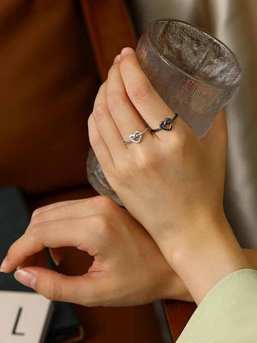 Bestyle 925 Sterling Silver Ring for Women, Minimalist Claddagh Ring Celtic Knot Ring for Women, Irish Promise Wedding Band, Gold/Rose Gold Vermeil Women Band Ring, Stackable, Gift for Her