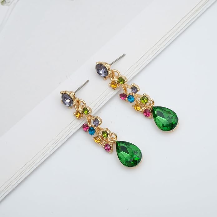 CSY 4 Pcs/Set Austrian Crystal Necklace Earrings Bracelet Ring Bridal Jewelry Sets for Brides Wedding Party Costume Accessories Gifts for Women