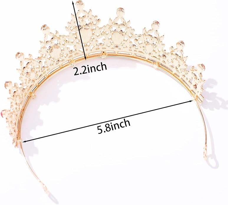 FORSEVEN Crystal Tiaras for Women, Wedding Tiaras and Crowns for Women Tiaras for Birthday Party Princess Crown Hair Accessories Bride Rhinestone Halloween Decorations Headband