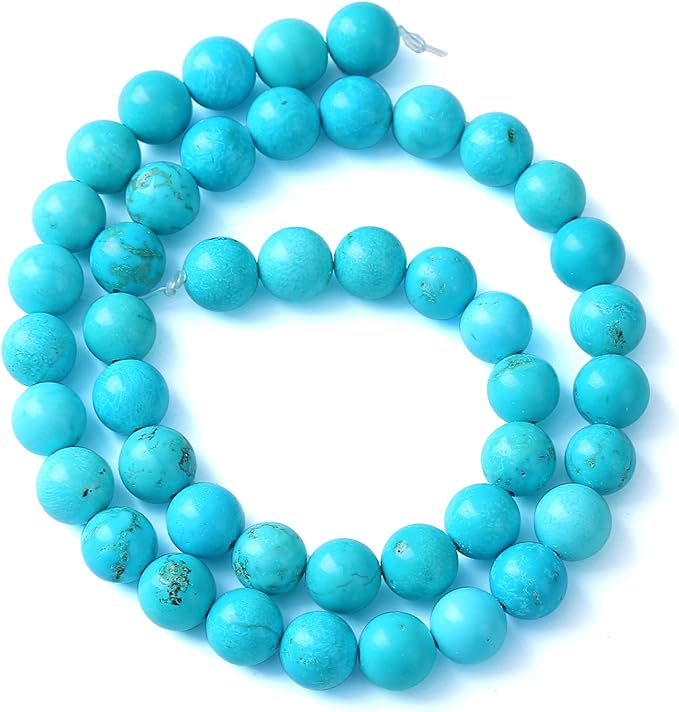 6MM 60PCS Natural Stone Turquoise Beads for Jewelry Making DIY Bracelet