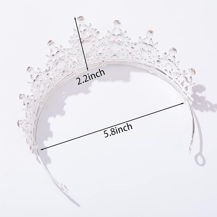 FORSEVEN Crystal Tiaras for Women, Wedding Tiaras and Crowns for Women Tiaras for Birthday Party Princess Crown Hair Accessories Bride Rhinestone Halloween Decorations Headband