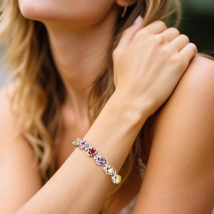 Tennis Bracelet for Women 14K Gold Plated Cubic Zirconia Bracelet,Classic Crystal Tennis Bracelet, Rhinestone Delicate Bracelet Gift for Her