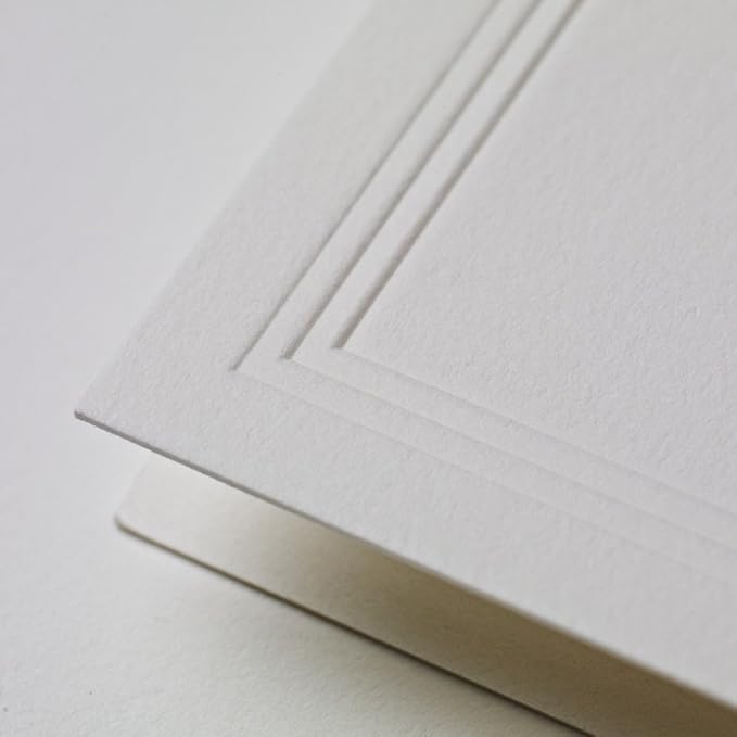 Cranes Kid Triple Debossed Pearl White Place Card