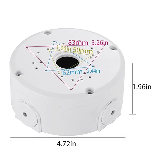 Universal Bullet Security Camera Junction Box Mount Bracket Plastic Rainproof Junction Box Mount Bracket for IP Camera Electric Enclosure, Indoor/Outdoor Wall Cable Junction Base Boxes (1 Pack)