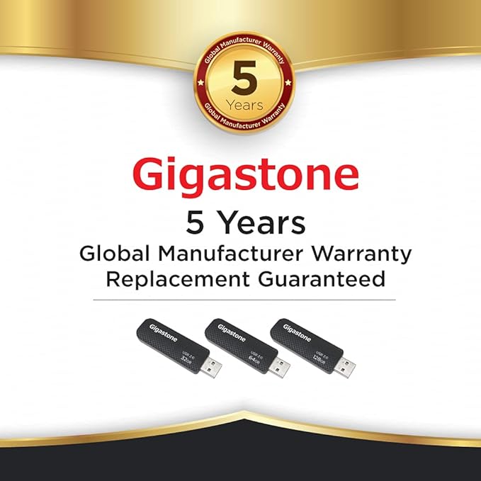 GIGASTONE V30 128GB USB 2.0 Flash Drive 5-Pack, Capless Retractable Design Pen Drive, Carbon Fiber Style, Reliable Performance & Durable