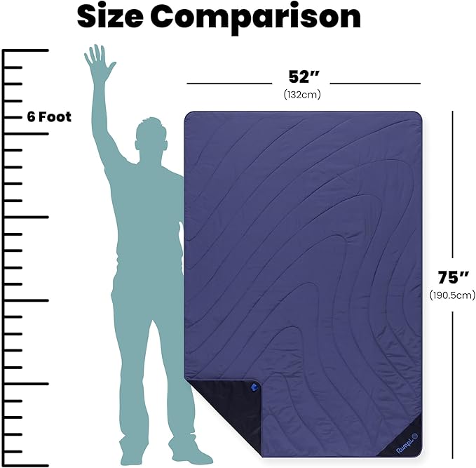Rumpl Overland Mat – Waterproof, Padded Ground Cover and Blanket, Marionberry