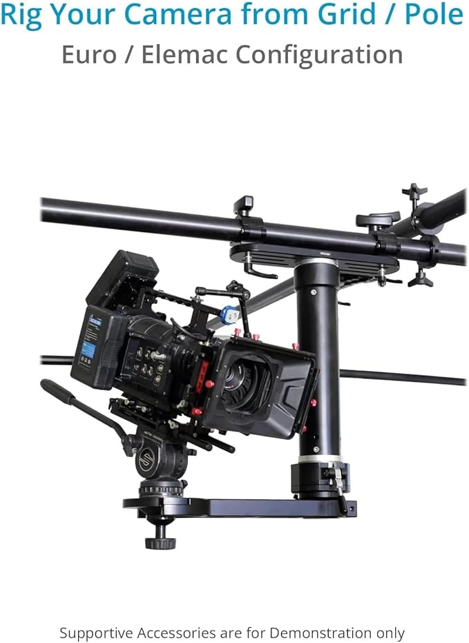 PROAIM Truss/Scaffold Connection Plates – Mitchell Mount. Rigging Adapters for Overhead Shots. for Wall Spreader Rod/Poles/Grids. 360° Swivel Clamps, Robust & Secure - 50kg Payload