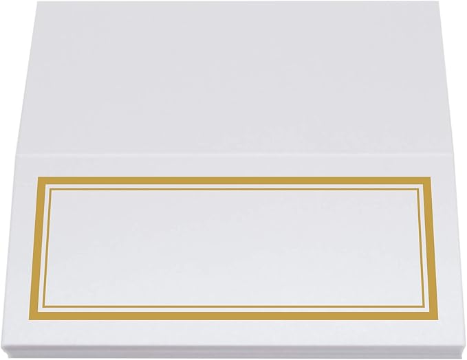 Double Line Border Place Cards, Gold (Choose Color), Set of 60, Pre-cut and Scored - Wedding, Party, Dinner, and Special Events - Made in the USA