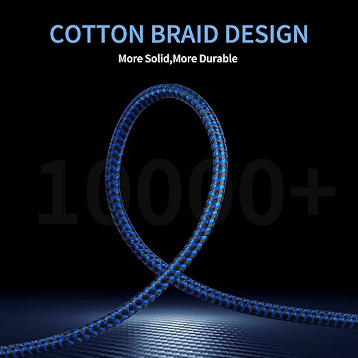 3.5mm Male to Female Extension Stereo Audio Extension Cable 10FT, Cotton-Braided Audio Extension Cable, Stereo Jack Cord for Phones, Headphones, Speakers, Tablets, PCs and More