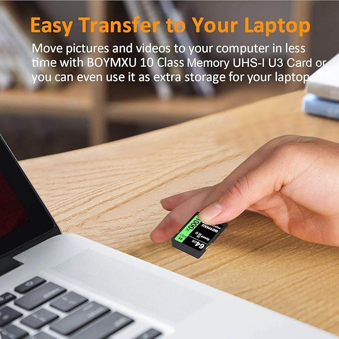 Professional 1000x UHS-I U3 64GB Memory Card - Up to 95MB/s, Compatible with Computers, Cameras & Camcorders - Green/Black
