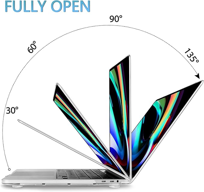 Mektron Case for MacBook Pro 16 Inch A2141 Cover 2019 Release 16" with Liquid Retina Display/Touch ID, Plastic Hard Shell with Keyboard Skin & Screen Protector & Dust Plug, Hand-Painted Flowers