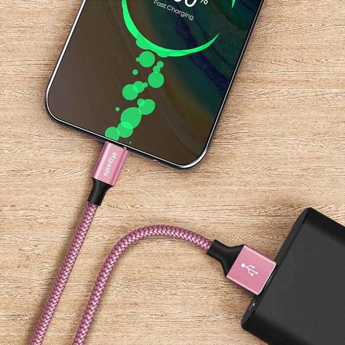 etguuds 4ft USB A to USB C Cable 3A Fast Charging, 2-Pack USB A to USB Type C Charger Cord for iPhone 16 15 Pro/Pro Max/Plus, for Samsung Galaxy S24 S23 S22 S21 S20 S10 A55 A54 Flip Note, Moto, Pink