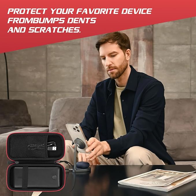 Travel Case Compatible with Anker/for POIYTL/for IAPOS/for SABANI/for OHOVIV/for RGVOTA/for Pxwaxpy Portable Charger Power Bank, Storage Holder for Fast Charging Battery Pack (Case Only)