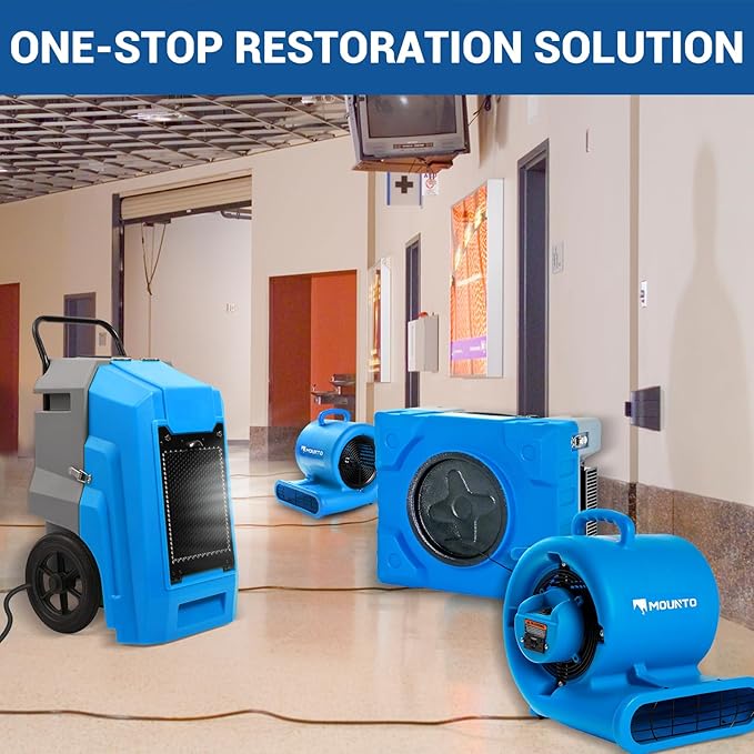 MOUNTO Water Damage Restoration Combo Package Deals (24xAir Mover, 4x Air Scrubber, 4x LGR Dehumidifiers)