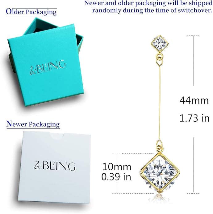 SBLING Cubic Zirconia Teardrop Earrings, Diamond Earrings, Wedding Earrings for Brides Bridesmaids, Bridal Dangle Earrings, Teardrop Crystal Drop earrings for Women Jewelry Gifts