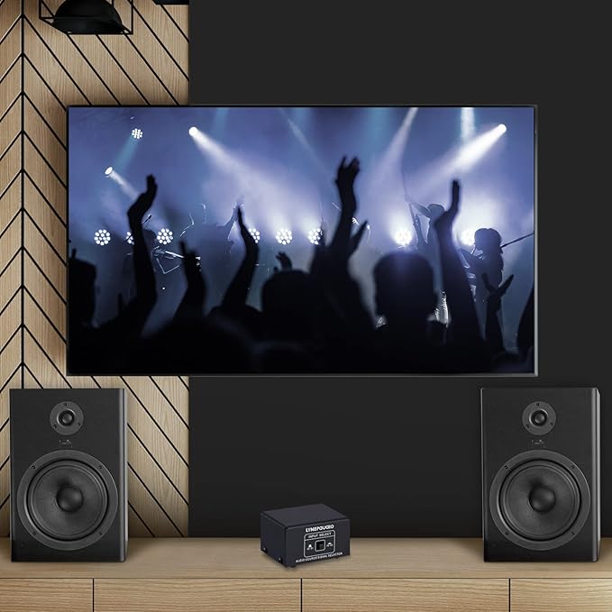 Audio Switcher 3.5mm 2 in 1 Out/1 in 2 Out A/B Switch Stereo Audio Splitter Box with No Distortion 3.5mm Jack for Switching Between Computer Speakers and Headphones