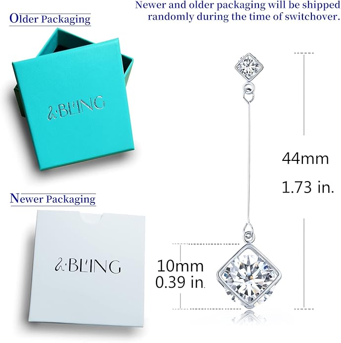 SBLING Cubic Zirconia Teardrop Earrings, Diamond Earrings, Wedding Earrings for Brides Bridesmaids, Bridal Dangle Earrings, Teardrop Crystal Drop earrings for Women Jewelry Gifts