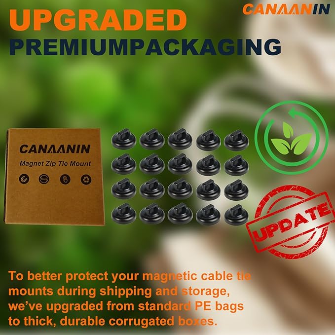 Magnet Zip Tie Mount Clips Magnetic Zip Ties Mount Base Holder Strong Wire Cable Holder Mount Wire Clips Management for Home Office Marine Electrical Wiring (D19 40 Pcs)