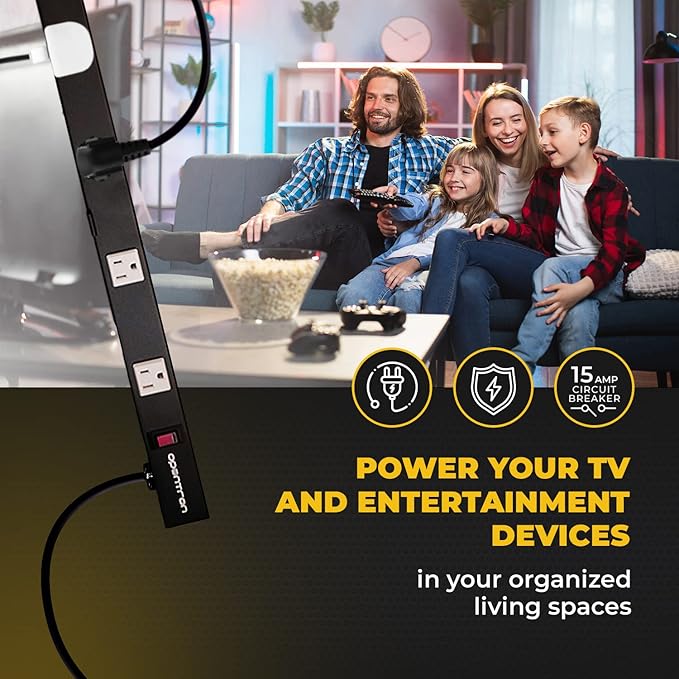 12 Outlets 4 Feet Body Heavy Duty Metal Surge Protector Power Strip (4 Feet 12 Outlet 6 Feet Power Cord)
