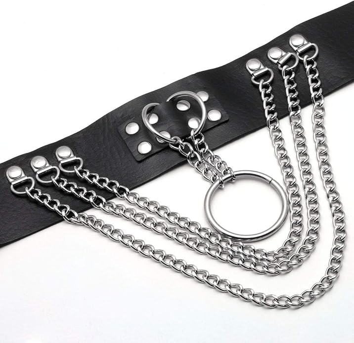 Eigso Vintage Punk Goth Studded Rivet Pu Leather Collar Choker Necklace with Spikes Adjustable