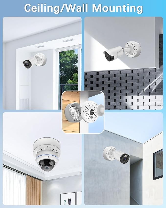 WEILAILIFE 【Compatible Almost All Cameras Type】 Security Camera Junction Box, Universial Camera Junction Box Mount Bracket(8 Pack)