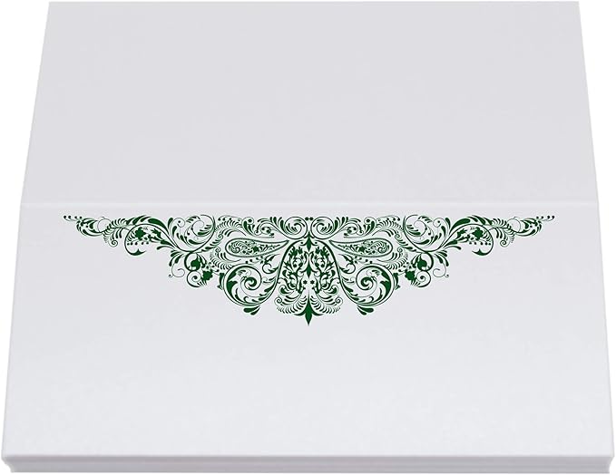 Paisley Place Cards, Hunter Green (Choose Color), Set of 60, Pre-cut and Scored - Wedding, Party, Dinner, and Special Events - Made in the USA
