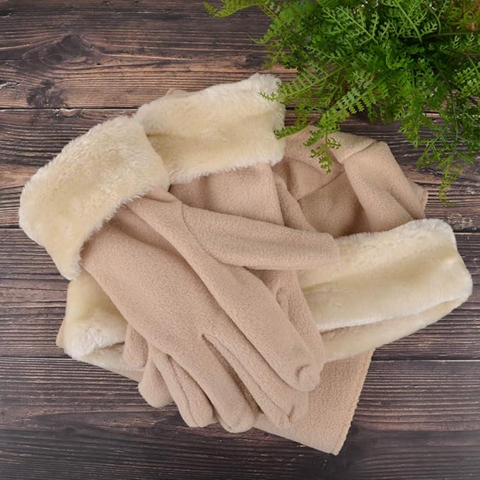 boxed-gifts Women's Warm Fleece Winter - Women's Hat and Glove Set + Hats Gloves Scarves for Women