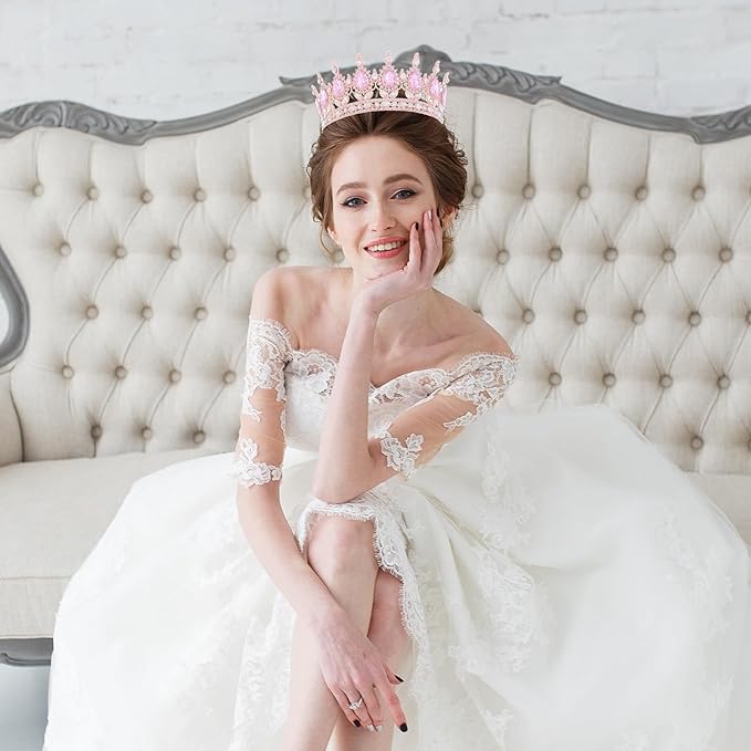 Queen Crown for Women Crystal Tiara for Girl Rhinestone Wedding Headband for Bride Hair Accessories for Costume Birthday Party Prom Gifts
