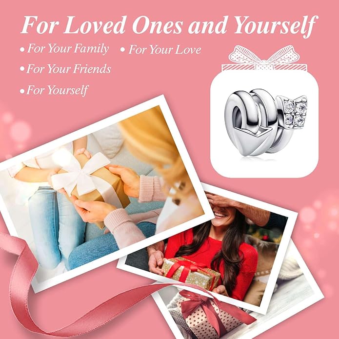 Family Mom Heart Charms 925 Sterling Silver Bead for Bracelets and Necklaces For Women Jewelry Present