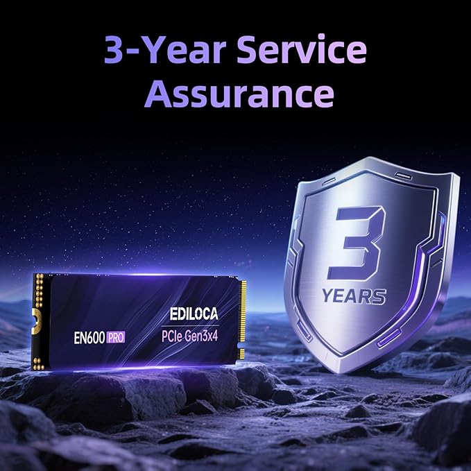 EN600 PRO SSD 2TB PCIe 3.0 Gen 3x4, NVMe M.2 2280, Up to 3500MB/s, Internal Solid State Drive, SLC Cache 3D NAND TLC, Graphene Cooling Sticker, Storage for PC, Desktop and Laptops