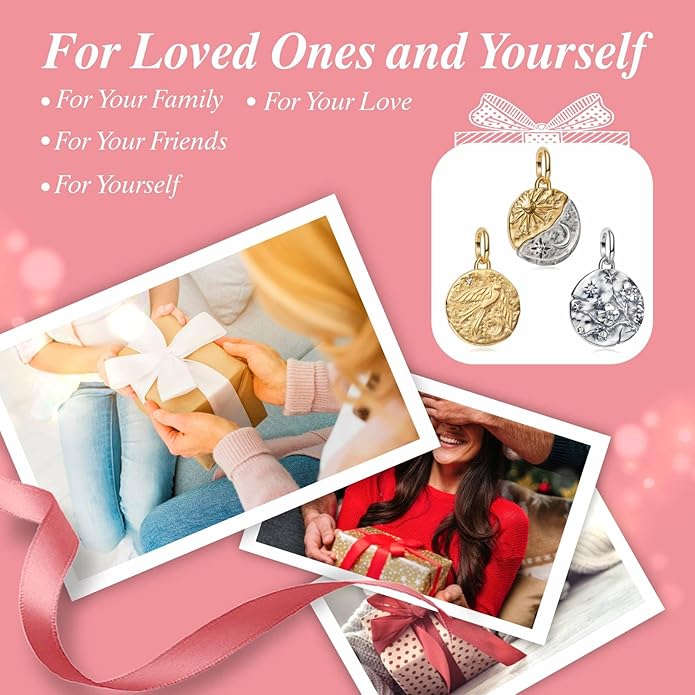 Cute Fashion Heart Charms,S925 Sterling Silver Charm,Bead for Bracelets and Necklaces,For Women Jewelry Present