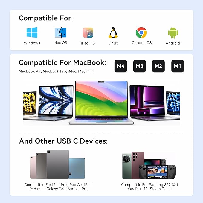 ABIWAZY USB C Hub Multiport Adapter, 10 in 1 USBC to Ethernet Adapter with 4K HDMI, Ethernet Gigabit, 100W PD, USB-C Data Port and SD/TF Slot for MacBook Pro/Air, Dell XPS, iPad Pro, Galaxy (Black)