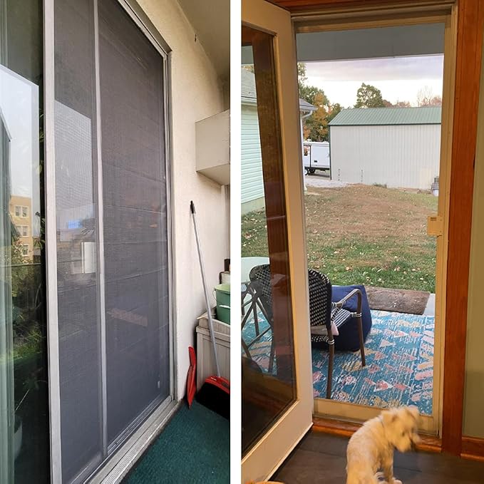 Window Screens Replacement, Cuttable Fiberglass Roll Screens Door Mesh, Repair Screens Net DIY Screening Mesh Netting Black for Windows, Door, Pool, Porch,Patio (60inch*50ft)