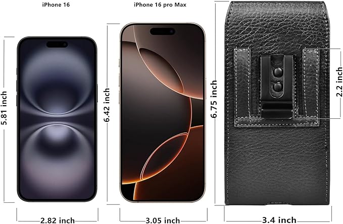 Phone Holster for Samsung Galaxy S25 S24 S23 S22 S21 S20 FE S10 S9 A51 A52 A53 Note 20 Note 10 Plus LG Stylo 5 PU Leather Case Pouch Belt5 Phone Holder with Belt Clip,Black