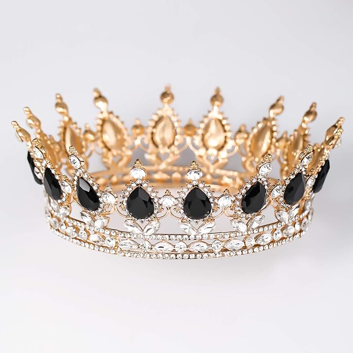 FORSEVEN Queen Crown Rhinestone Wedding Crowns and Tiaras for Women Costume Party Hair Accessories Princess Birthday Crown Crystal Bridal Crown Halloween Decorations Headband