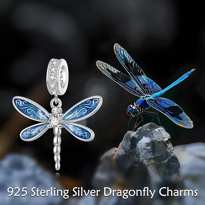 Charms for Bracelet 925 Sterling Silver Bearded Dragon/Dragonfly/Mother Daughter/Highland Cow/Dachshund Bead Gift for Women
