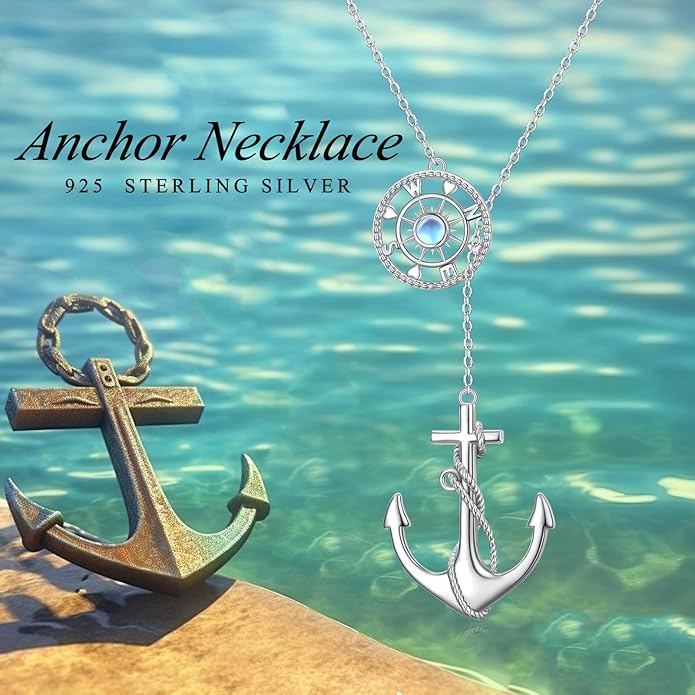 Long Necklace Sterling Silver Larait Bar Y Lariat Long Chain Drop Adjustable Necklace Gift for Her, 30"