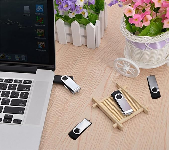 5 Pack 4GB USB Flash Drive USB 2.0 Thumb Drive Memory Stick JumpDrive Pen Drive Zip Drive (5 Colors: Black,Blue,Green,Purple,Yellow, 4 GiG)