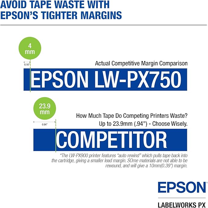 LABELWORKS Epson LW-PX750 Industrial Label Maker Kit - Complete Kit with Accessories, Compatible with Large Variety of Tape Types, Portable Handheld Label Printer